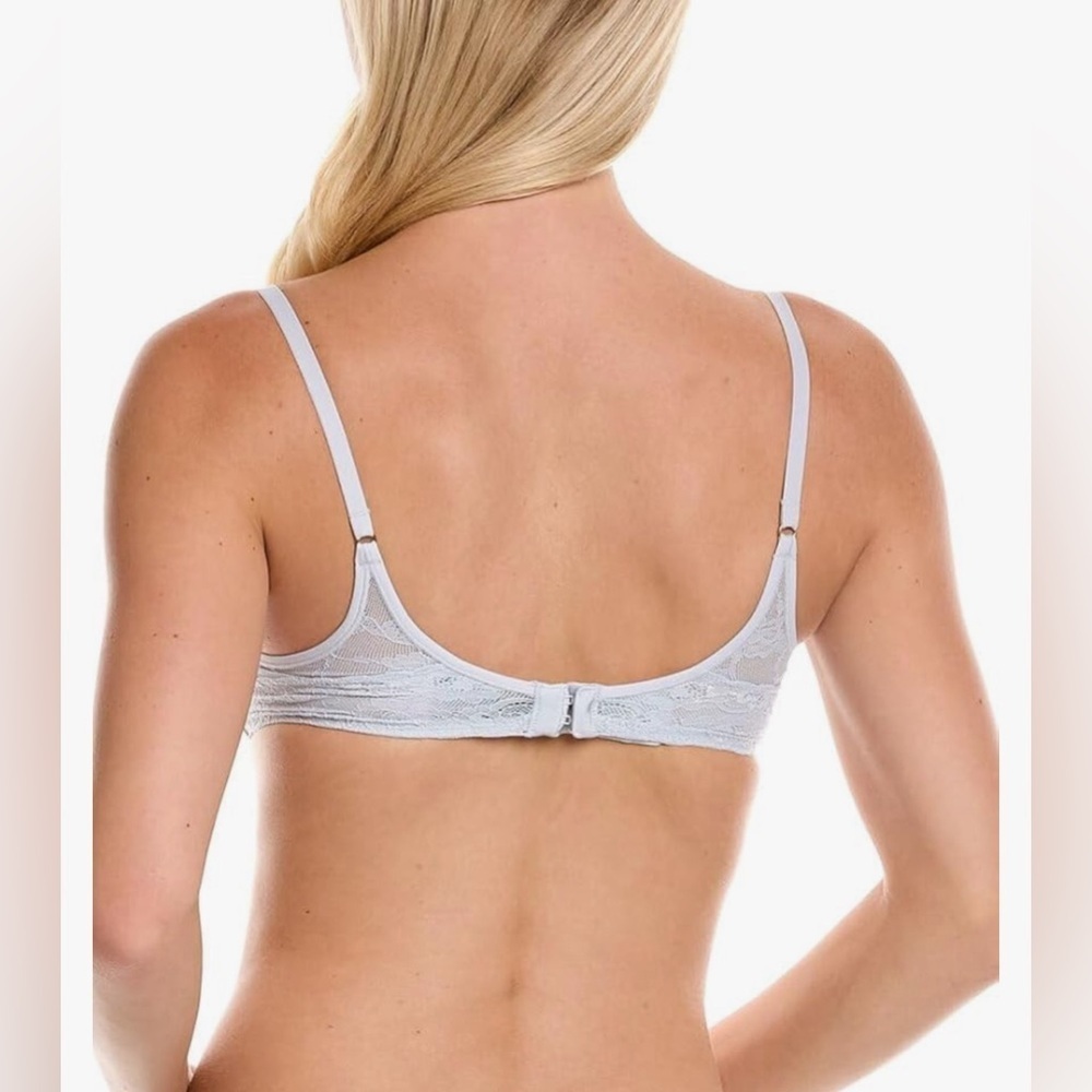 Natori Women’s Bliss Allure Lace Underwire White & Tan Bra Size 32B - Picture 2 of 6